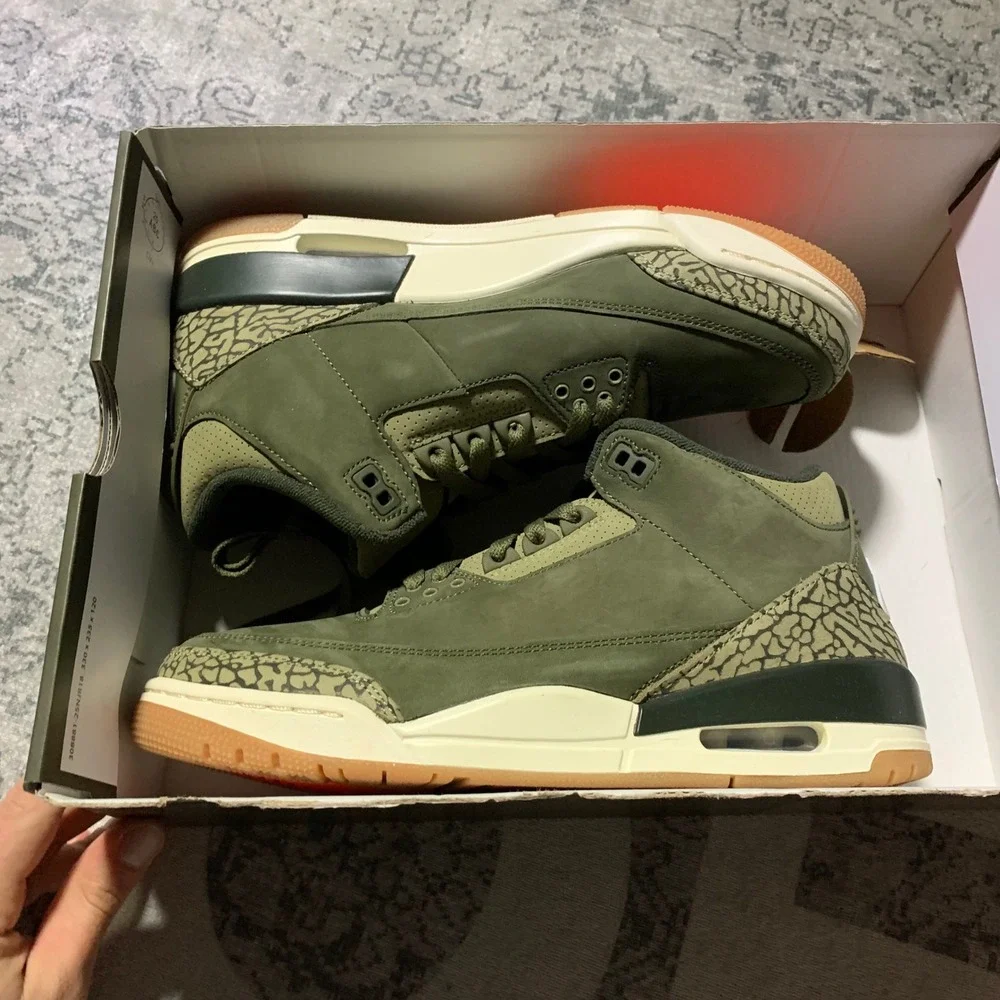 Jordan Air Jordan 3 Retro‎ Mens Size 8 M Olive New Sequoia DN3707-202 Sneaker